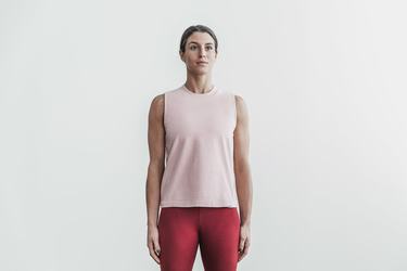 Nobull Heavyweight Sleeveless Women's T Shirts Rose | Australia (XN1984)